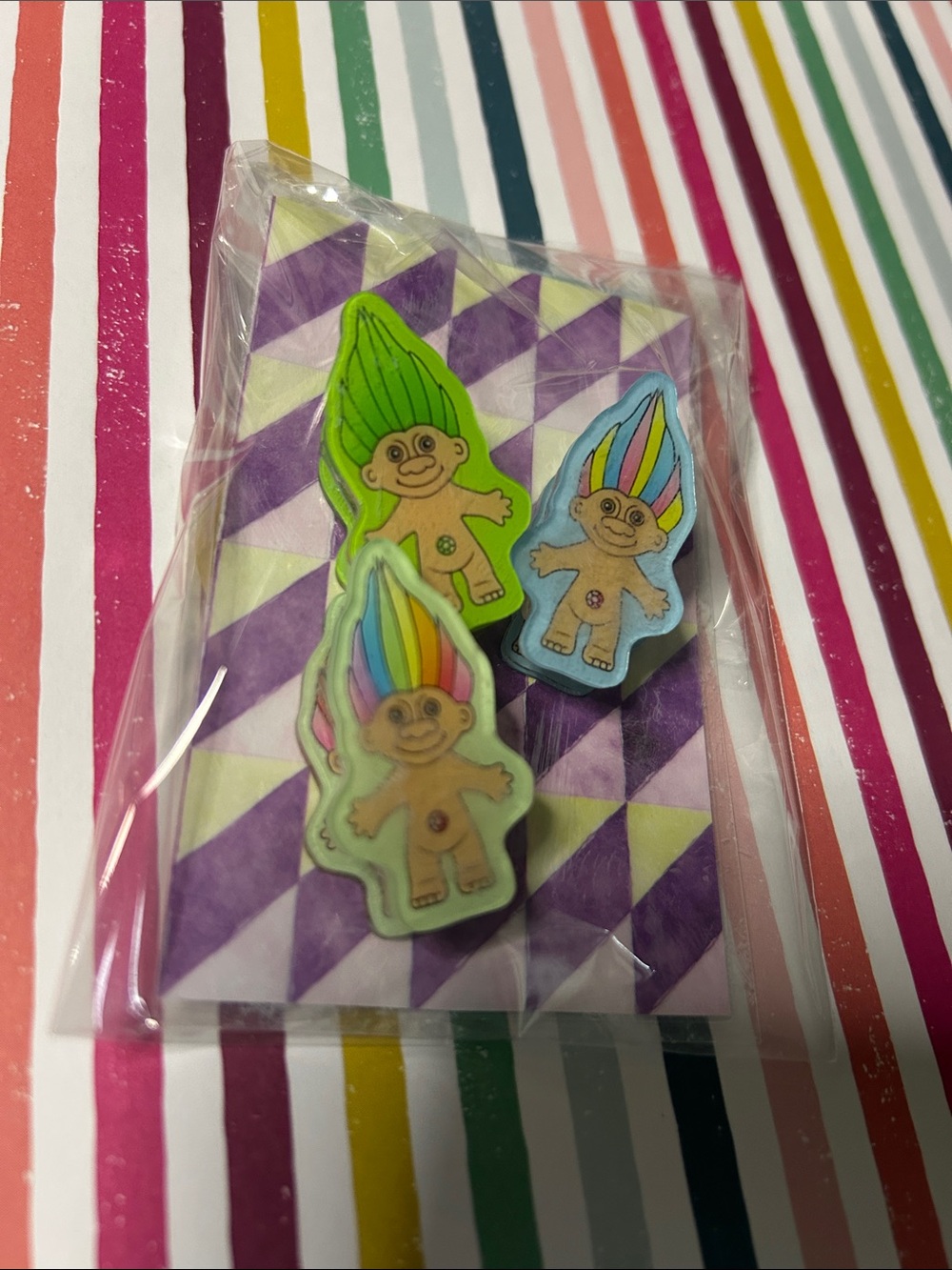 Troll Doll Decorative Eraser Set - Multicolor